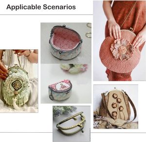 Cierre de monedero metálico Mtsooning de bronce con cierre de beso y arco para manualidades de costura DIY - Product Image 2