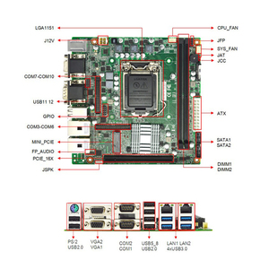 Placa base <span class=keywords><strong>Original</strong></span> Mini ITX X86 LGA1151 Intel H110 chip 6th 7th Gen <span class=keywords><strong>CPU</strong></span> 12USB DDR4 ordenador servidor placa base industrial - Product Image 3