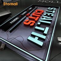 Enseigne LED 3D personnalisée rétroéclairée pour magasins, hôtels, bars - Publicité intérieure/extérieure en acrylique avec modules LED