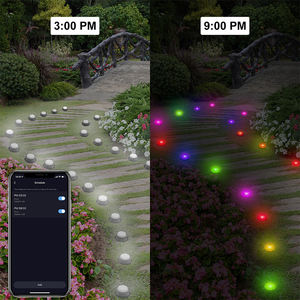 15 แพ็คสมาร์ท Tuya App ควบคุม RGBICW เพลงซิงค์ไฟทางเดิน,ไฟพื้น,ไฟสนามหญ้ากลางแจ้งสําหรับสวน,ลาน,ลาน,ตกแต่ง - Product Image 5