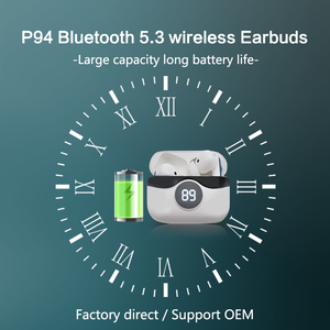 HWD Earphone ANC hibrida, cetakan pribadi dengan 6 mikrofon ENC penghilang kebisingan baterai tahan lama earbud nirkabel dengan layar LED - Product Image 3