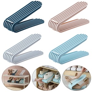 1pcs Adjustable Shoe <b>Rack</b> Organizer Shoe Slot Space Saver Double-layer Shoe <b>Rack</b> Organization Shoes Storage <b>Rack</b> Shoe Box - Product Image 1