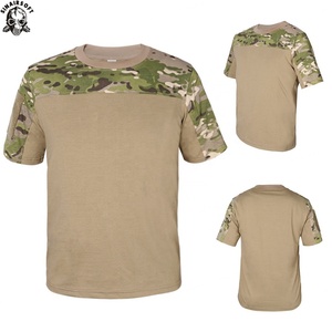 T-shirt tactique camouflage Sinairsoft pour homme, léger, imperméable, en coton, pour activités de plein air - Multi-camo, entraînement au combat, chasse au canard - Product Image 1