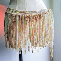 Vente Flash : Écharpe de danse orientale scintillante pour adulte, idéale pour la scène et la pratique, chaîne de taille assortie aux vêtements