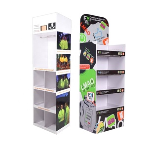 Tùy chỉnh T-Shirt <span class=keywords><strong>Rack</strong></span> hiển thị với túi, fsdu tầng hiển thị kệ cho quần áo bán lẻ sóng giấy hiển thị đứng - Product Image 5