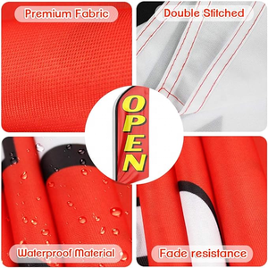 Bendera Pantai Kustom untuk Iklan, Bendera Terbang Promosi, Bendera Bulu Bentuk Tetesan Air untuk Pameran Dagang - Product Image 5