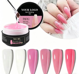 โพลีเจลสีชมพูคุณภาพสูงสำหรับมืออาชีพ ขายดี 8 สี เนื้อเจลหนา แข็งแรง ติดทนนาน สำหรับต่อเล็บ ยูวี เจลสีสันสดใส สำหรับร้านเสริมสวย - Product Image 4