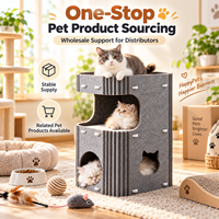 Tour de jeu pour chat en feutre multi-niveaux, meuble d'intérieur pour chat, lit cachette résistant aux griffures, mobilier pour animaux de compagnie, conception personnalisée OEM, vente en gros