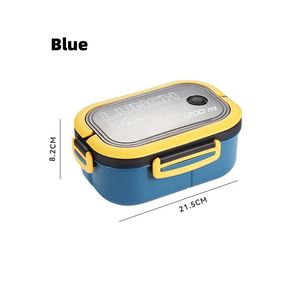 Boîte à lunch <span class=keywords><strong>hermétique</strong></span> Portable 2 couches grille enfants étudiant boîte à Bento avec fourchette cuillère étanche <span class=keywords><strong>micro</strong></span>-ondes prévenir les odeurs école - Product Image 5