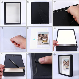 2025 Tùy Chỉnh Tất Cả Các Màu Đen Và Trắng 3D Khung Ảnh Tường Nghệ Thuật 3Cm 5Cm Sâu 8X8 8X10 10X10 12X12Inch A3 A4 3D Bóng Hộp UV In - Product Image 4