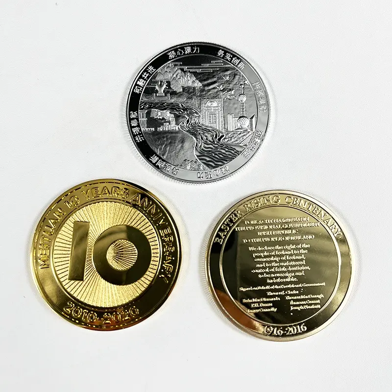 Logo personnalisé 3D en alliage de Zinc, gravure de pièces de Collection en métal, Souvenirs