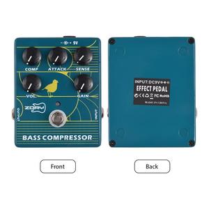 Pédale d'effet de basse <span class=keywords><strong>compresseur</strong></span> ZORY pour guitare basse électrique pédale d'ampli de basse True Bypass DC 9V 6.35mm Interface d'entrée/sortie Comp - Product Image 2
