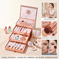 Coffret Maquillage et Soins de la Peau 22 Pièces Haut de Gamme Thème Papillon Floral – Le Cadeau d'Anniversaire Parfait pour Votre Petite Amie (520)
