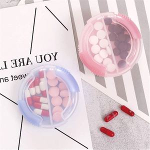 Boîte à pilules en plastique transparente compacte et réutilisable de qualité supérieure, petite, à 2 compartiments, idéale pour les voyages – Meilleure vente - Product Image 3