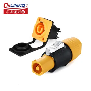 CNLINKO Outdoor Cable Connector Panel Mount PBT waterproof Ip67 3 pin 12v Dc Battery plug socket