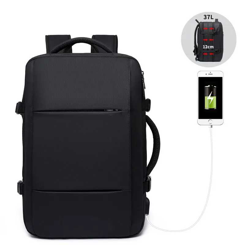 다기능 스마트 확장 배낭 여행 대용량 백 팩 USB 충전 포트가있는 비즈니스 노트북 배낭 가방