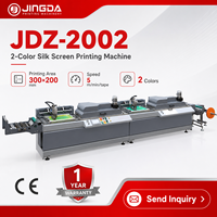 Impresora Automática de Serigrafía de 2 Colores JDZ-2002, Certificación CE, Maquinaria de Impresión de Etiquetas Textiles para Cinta de Nailon