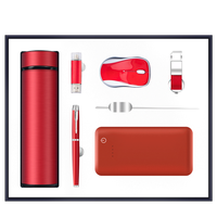 Ensemble souvenir avec tasse sous vide, fournitures scolaires de luxe, pour garçons, avec batterie externe, stylo USB, promotion, vente en gros,
