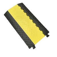 Rampes de protection de câbles en PVC/caoutchouc souple jaunes de haute qualité, niveau 5, pour voies routières