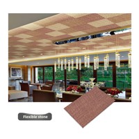 Revêtement mural flexible en pierre tissée en chanvre et cuir MCM, léger et imperméable - Décoration intérieure et extérieure