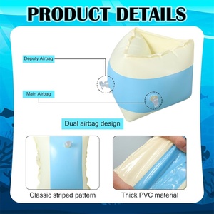 Flotador de Brazo Inflable de PVC 18*16.5 CM, Anillo de Brazo para Piscina, para Hombres y Mujeres, Deportes Acuáticos, Aprendizaje de Natación, Entrenamiento, Fiesta de Verano en la Playa - Product Image 3