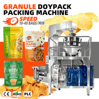 Machine d'emballage automatique horizontale pour sachets préformés de frites, céréales, chips de banane et de pomme de terre, type Doypack