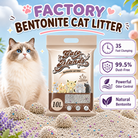 Sable à litière pour chat OEM personnalisé 10L, agglomération rapide, bentonite naturelle pour marques d'animaux de compagnie sur mesure et vente en gros