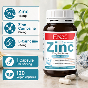 Nutraceutical Shecome Zinc Carnosine <b>Supplement</b> Manufacturer Digestive and Stomach Lining Support 120 Zinc Carnosine Capsules - Product Image 2