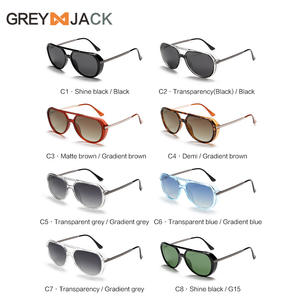 Gafas de Sol de Aviador Greyjack para Hombre, Montura Negra de TR Metálico, Lentes TAC Polarizadas con Protección UV400 Tipo 3, Estilo Playa y Conducción - Product Image 5