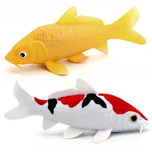 plastic solid Asian fish model Koi model toy Fresh water fish decoration carp Child cognition Asian carp education Beach fish