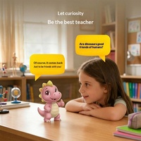 Pendentif poupée dinosaure en peluche en polyester, interactif vocal, éducatif et de compagnie, alimenté par l'IA