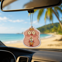 Désodorisant suspendu personnalisé OEM ODM pour voiture, motif café, thé, boisson, parfum d'ambiance intérieur chambre, promotion de marque, souvenir parfumé