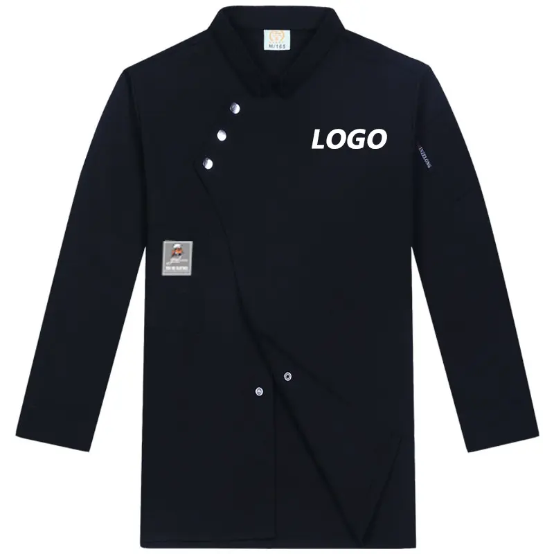 Aanpassen Logo Hotel Catering Cake Bakker Na Keukenwerk Uniform Herfst Unisex Lange Mouw Chef-Kok Uniform Met Korte Mouwen