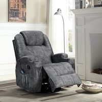 Fauteuil inclinable électrique HOMERS pour personnes âgées avec moteur Okin, en cuir PU, massage et chauffage, canapé individuel pour soins aux seniors