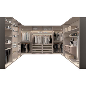 Armario de dormitorio modular de plástico minimalista moderno y duradero personalizado para hoteles de suelo a techo - Product Image 1