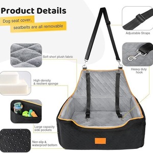 Hondenbed & zitkussen van stevige stof, slaapcomfort voor middelgrote honden, all-season huisdierveiligheidszitje - Product Image 2