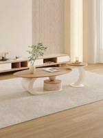 Ensemble de canapé et table basse en bois massif de style crème français, moderne, pour salon, multifonctionnel, élégant, de qualité supérieure, origine Fujian