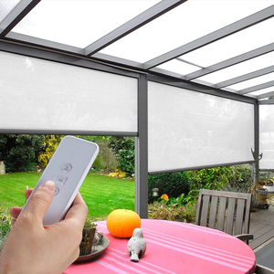 Stores solaires motorisés intelligents ZSTARR pour l'extérieur, stores enrouleurs imperméables, stores solaires pour patio, véranda, gazebo, pergola, cour - Product Image 2