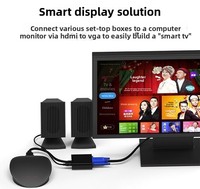 Brandneuer HDTV zu VGA 1080P Video-Adapter mit 3,5mm Audio-Stromanschluss Kundenspezifisches OEM für Laptop PC TV-Box Desktop-Projektor