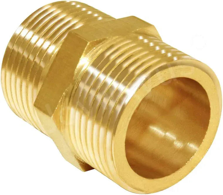 Customize Precision CNC Lathe Turning 1/4" NPT Thread Gas Hydraulic Nipple Fittings with Male and Female