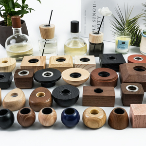 Nắp Tròn nước hoa bằng gỗ nắp chai khuếch tán Chai Nắp Gỗ trên sậy khuếch tán - Product Image 3