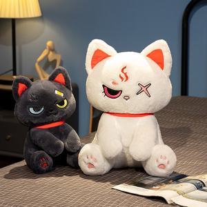 Vendita calda pirata gatto peluche umorismo scuro bambola regalo di Halloween decorazione per la casa regalo di Halloween peluche scuro gatto pirata giocattolo - Product Image 3