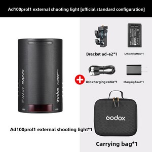 Flash de photographie extérieur <span class=keywords><strong>Godox</strong></span> <span class=keywords><strong>AD100pro</strong></span> II 100W, synchronisation TTL haute vitesse, batterie lithium portable, écran couleur, professionnel - Product Image 2