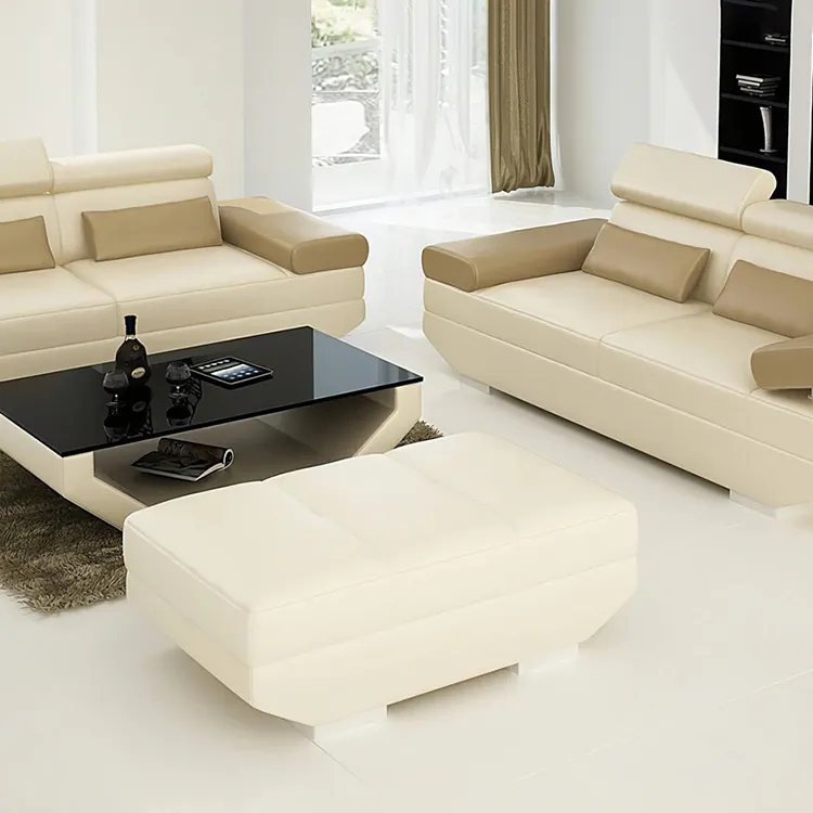 Sofá de sala de estar com design especial, sofá chinês de couro genuíno