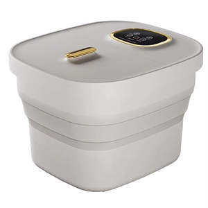 Masseur de pieds électrique pliable de haute qualité, bulles, lumière rouge chauffante, matériau ABS, certifié CE, intelligent et portable - Product Image 1