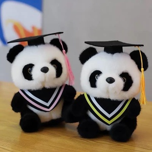 Peluche chat noir et blanc pour étudiants, rembourrée en coton PP, cadeau unisexe avec logo personnalisé, cadeaux de fin d'année - Product Image 3