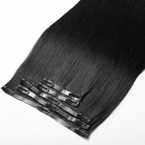 Extensioni per <span class=keywords><strong>capelli</strong></span> con clip in PU invisibili, in vero capello umano, all'ingrosso, a doppia trama, grezze, naturali, vietnamite, con cuticole allineate - Product Image 4