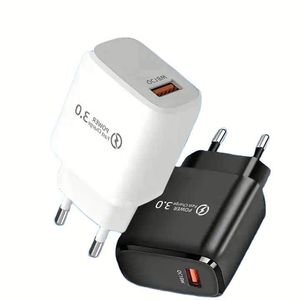 Wholesale QC3.0 18W Smart USB Wall Charger 5V 3A Travel <b>Adapter</b> US/EU/AU/UK <b>Plug</b> Phone Single Port Phone <b>Adapter</b> - Product Image 3