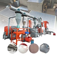 Usine de recyclage de panneaux photovoltaïques usagés, de modules solaires photovoltaïques, de verre et de cadres en aluminium
