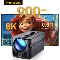 Projecteur LED à ultra courte focale HY450C avec autofocus, 1080P 4K 2G 900 ANSI, décalage automatique HD, dropshipping, commande vocale